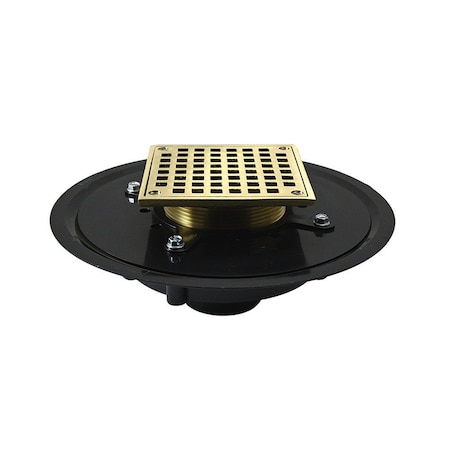 Jones Stephens 2in. Heavy Duty ABS Drain Base with 3-1/2in. Metal Spud and 5in. Nickel Bronze Strainer D51072